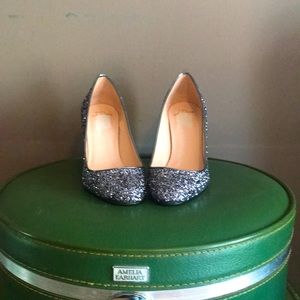 J-Crew Glitter High Heels